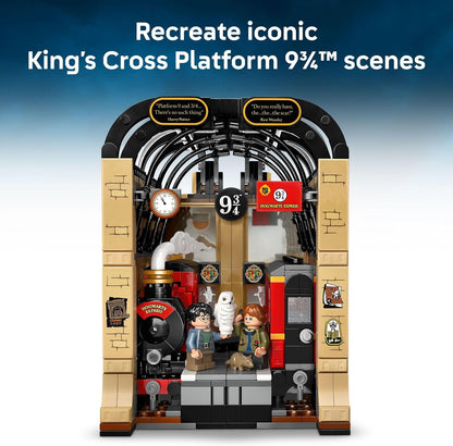 LEGO Harry Potter Book Nook: Hogwarts Express Building Set – Decoración de estante de dormitorio para niños, niñas y fanáticos, a partir de 10 años – Minifiguras coleccionables de Harry & Ron – Idea
