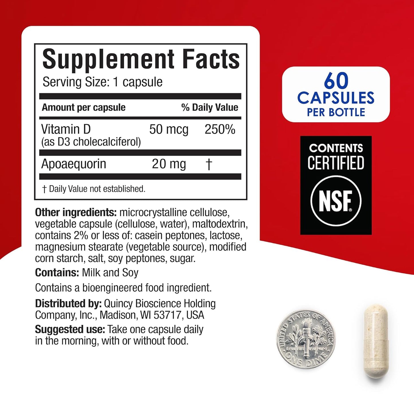 Prevagen Extra Strength - 60 cápsulas (suministro para 2 meses) | F...