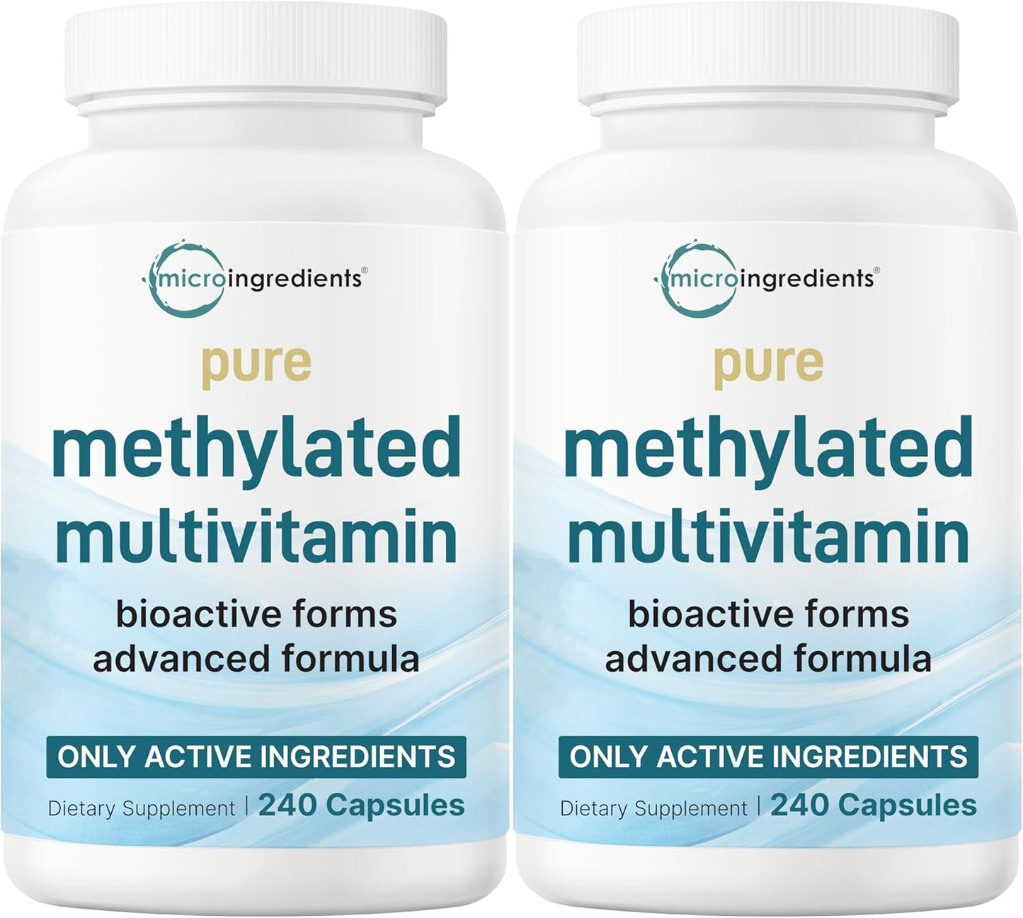 Micro Ingredients Paquete de 2 multivitaminas metiladas puras, 480...
