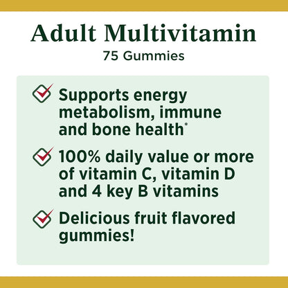 Nature's Bounty Gomitas multivitamínicas para adultos, suplemen...