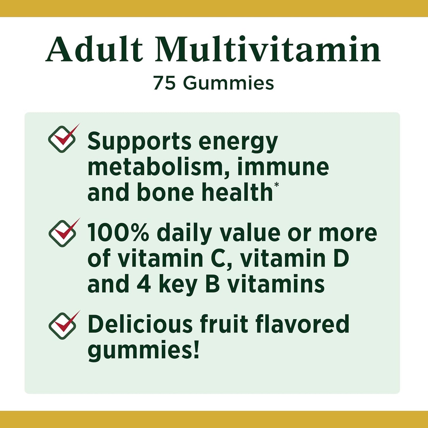 Nature's Bounty Gomitas multivitamínicas para adultos, suplemen...