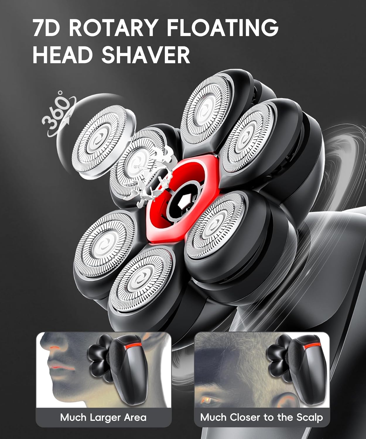 MALEGEBAZ Afeitadoras de cabeza para hombres calvos, kit de aseo 5...