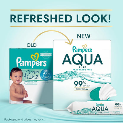 Pampers Toallitas para bebé Aqua Pure, toallitas a base de agua al...