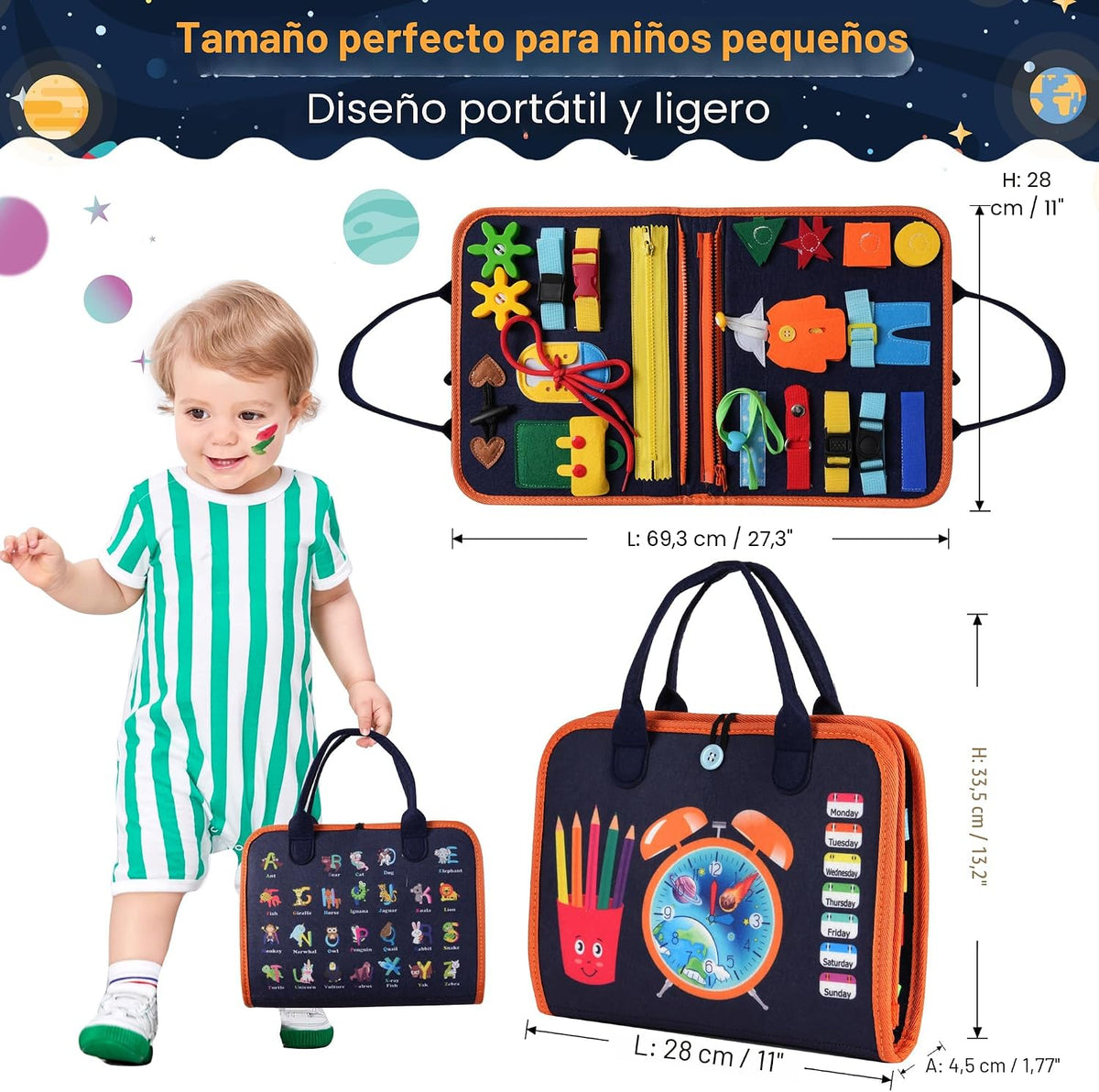 Tabla Ocupada de Juego Montessori para Niños Pequeños: Juguetes Mon...