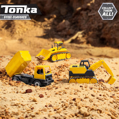 Tonka - Steel Classics Giga Series - Camión volquete y bulldozer, p...