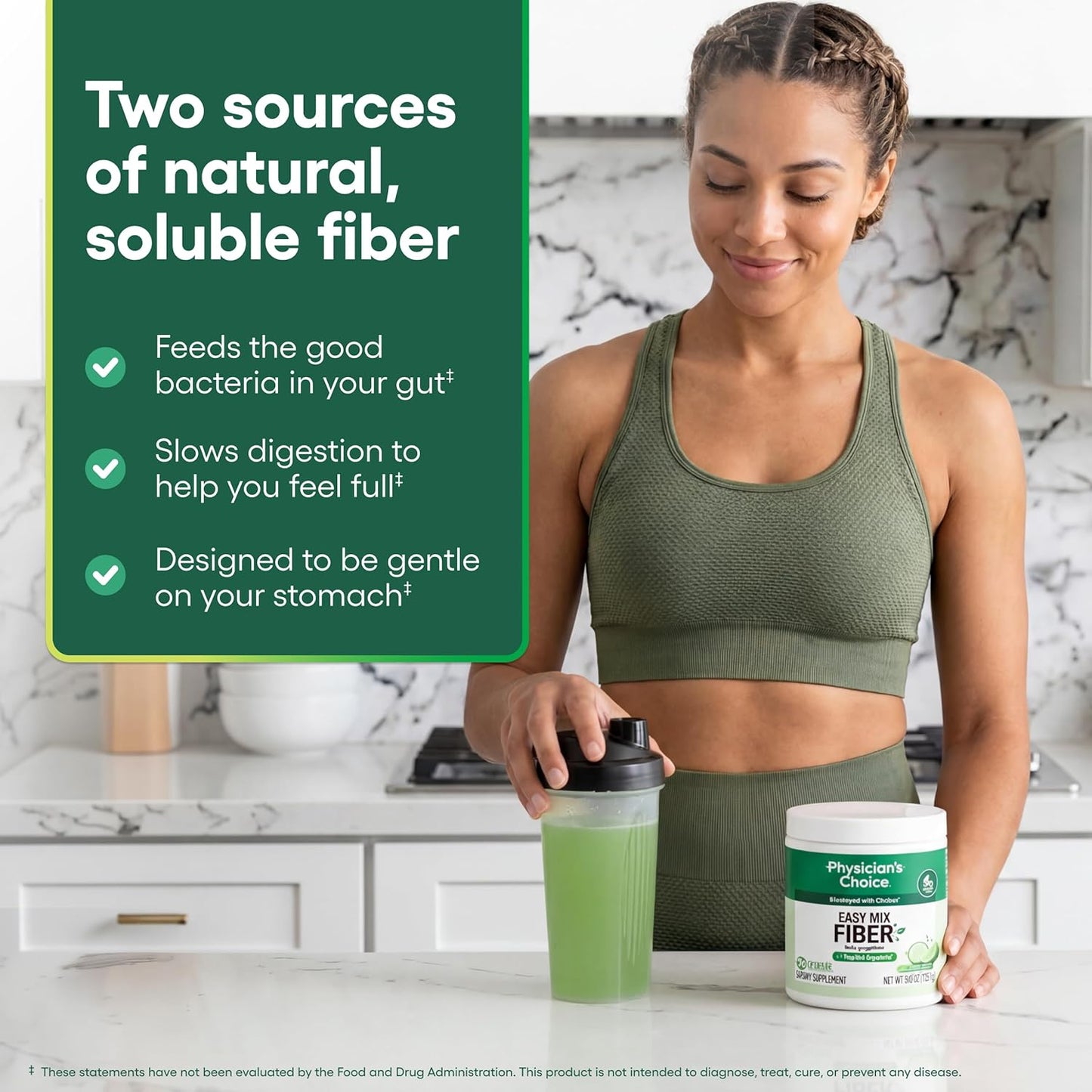 Physician's CHOICE Fibra Easy Mix para la salud digestiva y reg...