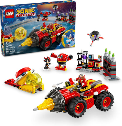 LEGO Sonic The Hedgehog: Super Sonic vs. Egg Drillster - Juguete de Gaming con Shadow y Dr. Eggman, Set de Construcción de Juguetes para Niños y Niñas de 8 Años en Adelante, 76999