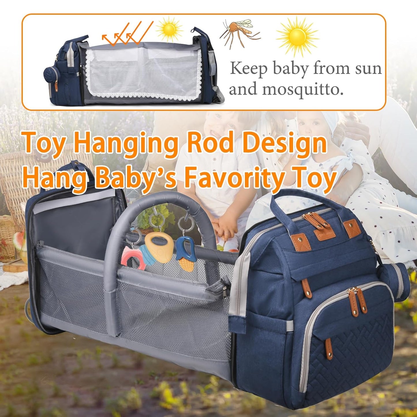 Astro alan - Bolsas de pañales para bebé con cambiador, mochila imp...