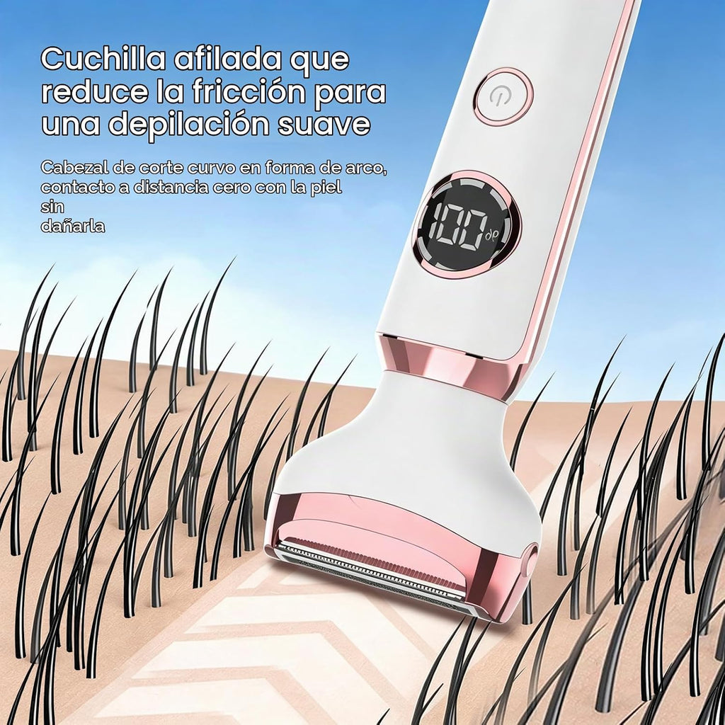 ANFOOS Maquinilla de afeitar eléctrica 4 en 1 para mujer, recortado...