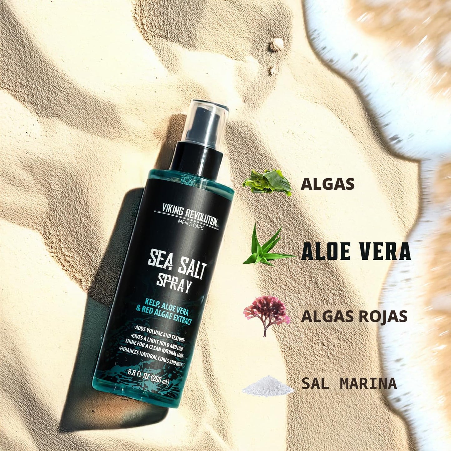 Viking Revolution Spray de Sal Marina para Hombres - Spray Texturiz...