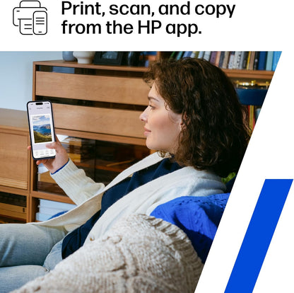 HP DeskJet 2855e Impresora inalámbrica de inyección de tinta todo en uno, escáner, fotocopiadora, lo mejor para el hogar, 3 meses de tinta instantánea incluida, conectividad Wi-Fi de una sola banda