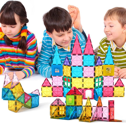Jasonwell - Azulejos magnéticos, bloques magnéticos para niños 60 p...