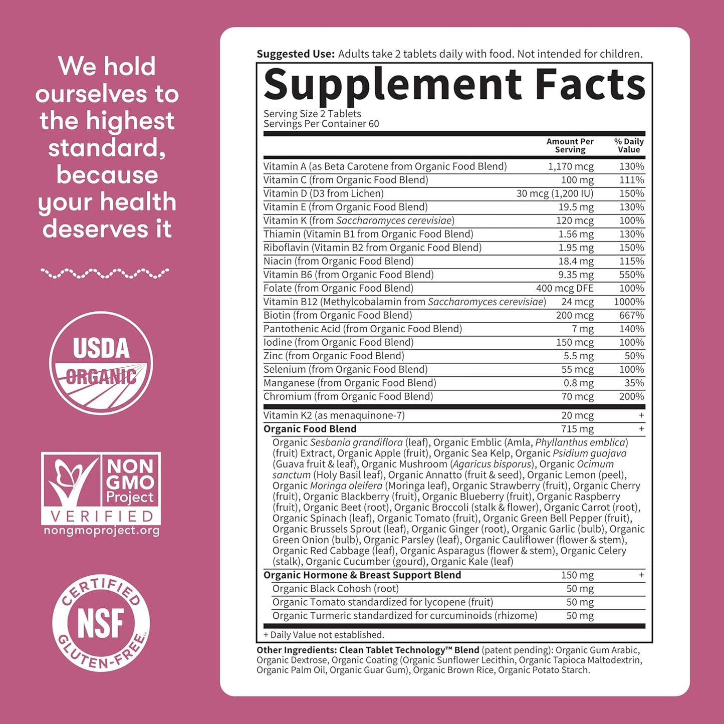Garden of Life Multivitamin para mujeres de 40 años o más, vitamina...
