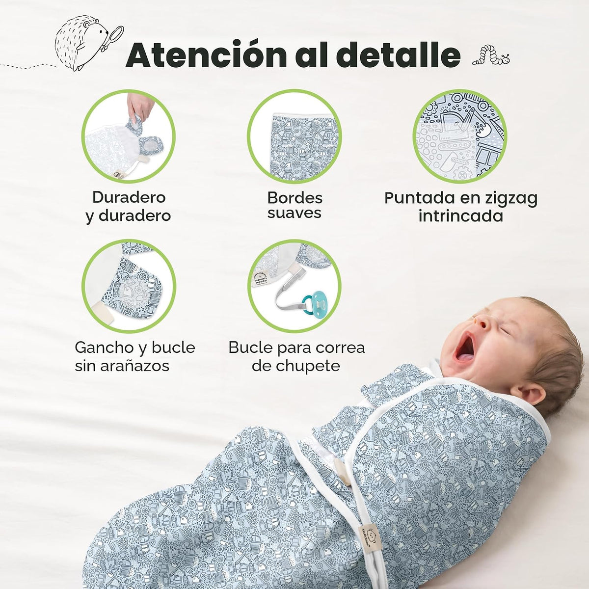 KeaBabies Paquete de 3 pañales orgánicos para recién nacidos, excav...