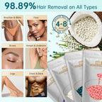 Kit de depilación Lifestance para mujeres y hombres - Calentador di...