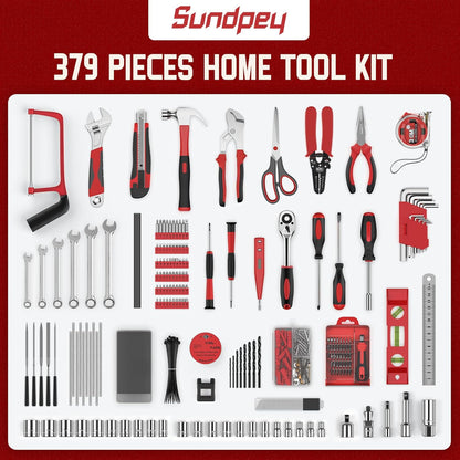 Sundpey Kit de herramientas para el hogar con cajón - Juego complet...