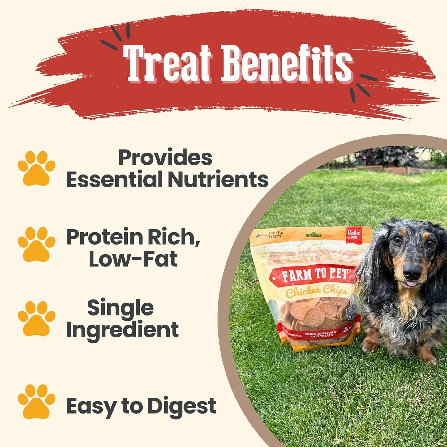 Farm To Pet - Golosinas de entrenamiento para perros - Chips de pol...