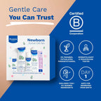 Mustela Set de regalo para recién nacidos, productos esenciales para el cuidado de la piel y el baño para bebés, natural y a base de plantas, juego de 5 artículos