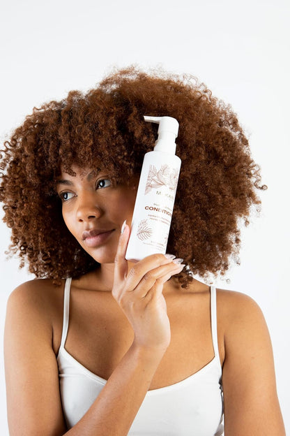 Makari Set de cuidado del cabello con champú, acondicionador, suero y cepillo | Biotina, aceite de ricino negro, jojoba y miel | Hidrata, fortalece y mejora el brillo | Sin sulfato, parabenos ni