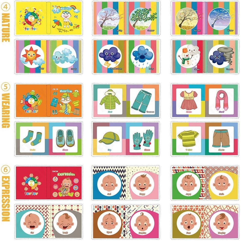 My First Soft Book, teytoy - Tela no tóxica para bebé, libros suaves arrugados para bebés, niños y niñas, juguetes educativos tempranos (paquete de 12)