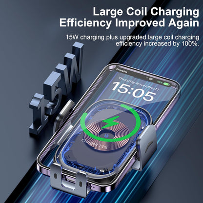 Cargador inalámbrico para automóvil, 3 en 1, soporte para teléfono de automóvil, cargador de automóvil, montaje para parabrisas, salpicadero, ventilación de aire, soporte de teléfono celular de carga