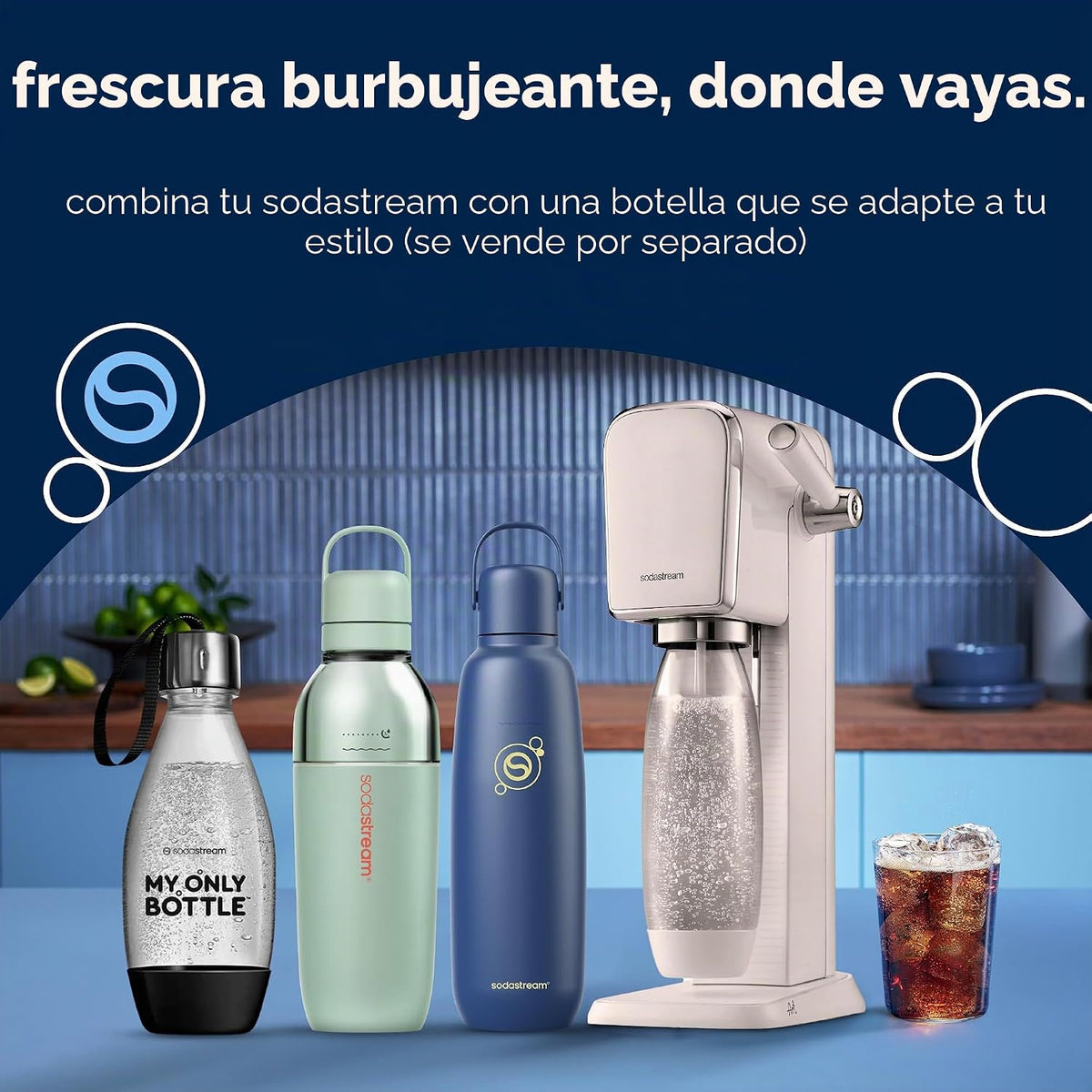 SodaStream - Máquina de agua con gas ART | PAQUETE DE VALOR | Siste...