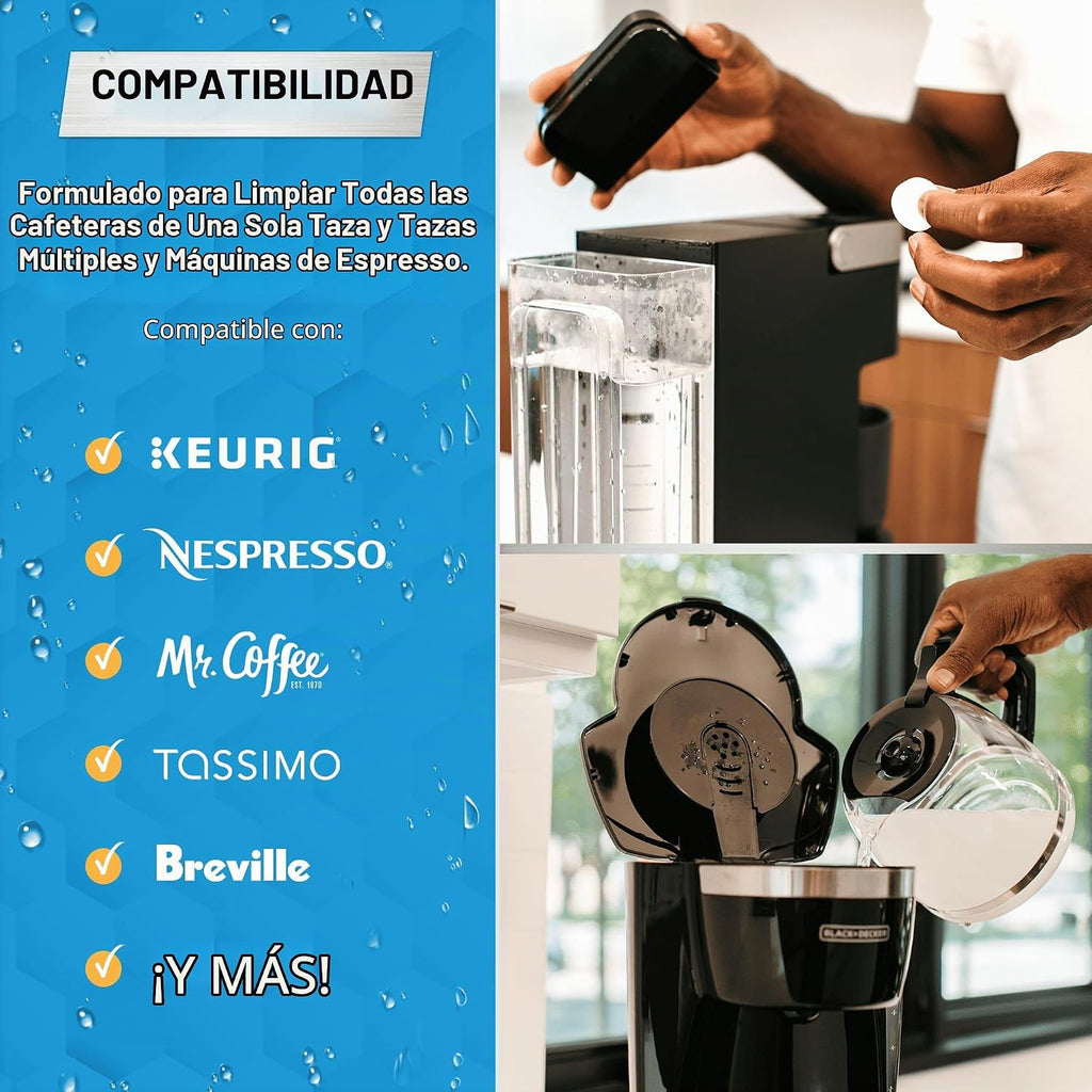 Tabletas descalcificadoras para cafetera, 24 unidades, compatibles...