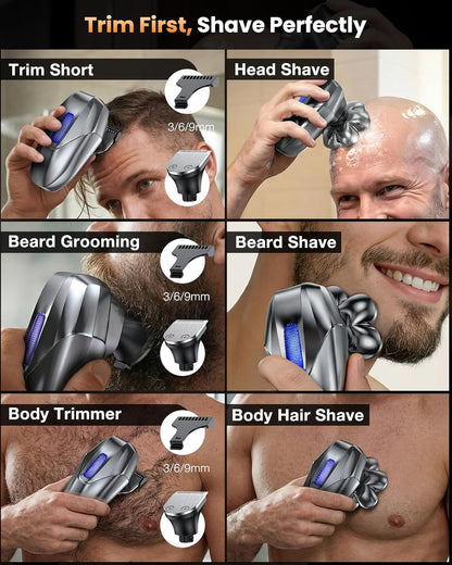 Vylto Afeitadoras de cabeza para hombres calvos, kit de aseo eléctr...
