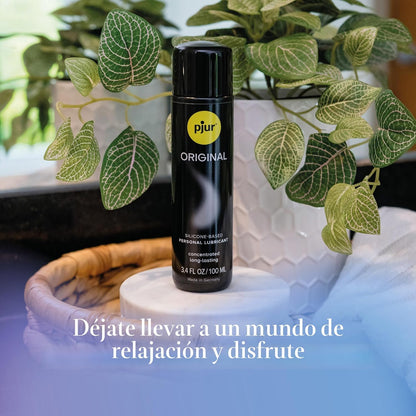 pjur Lubricante original a base de silicona, lubricante prémium par...