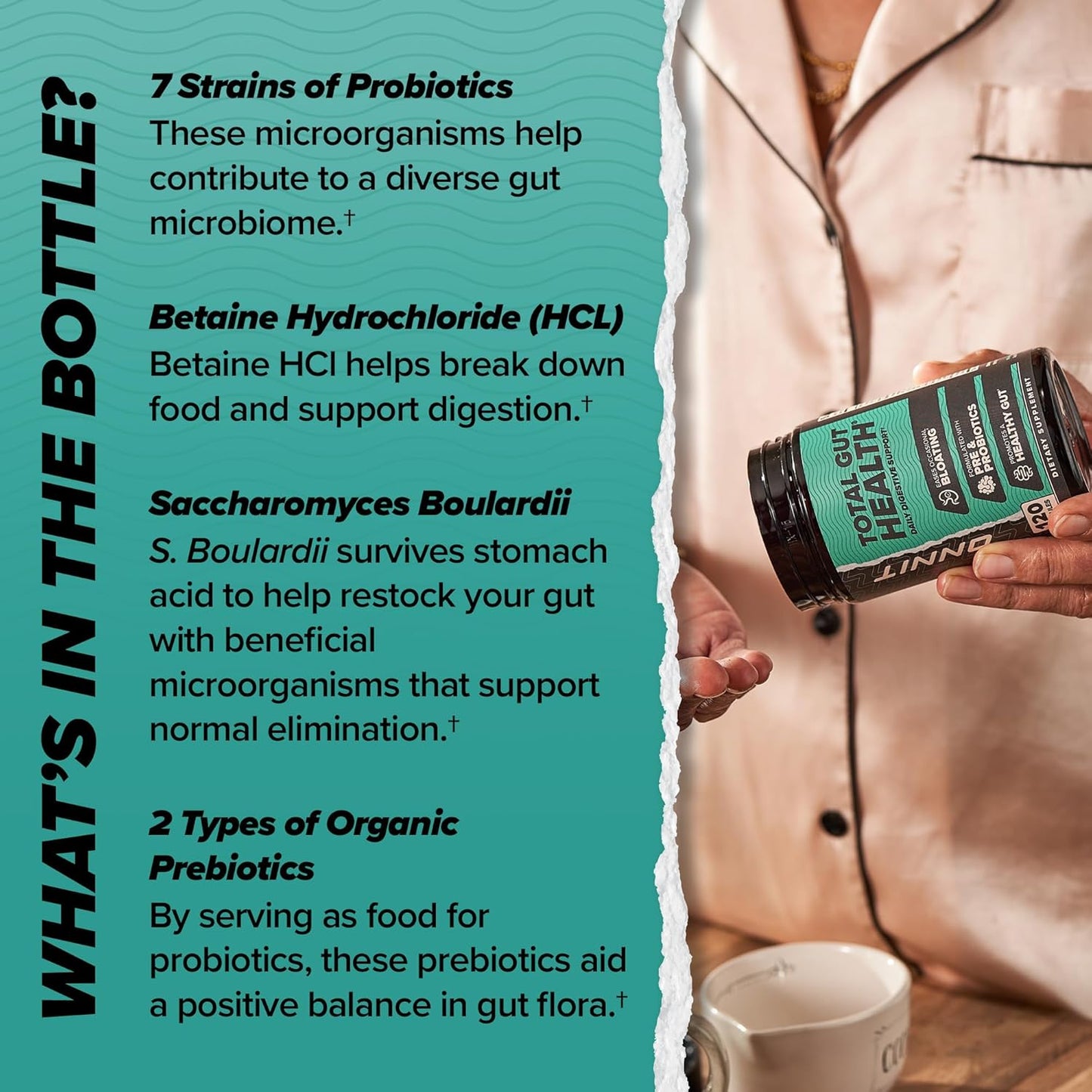 ONNIT Total Gut Health - Suplemento digestivo diario probado IGEN s...