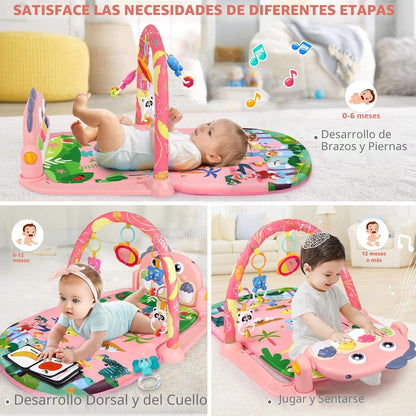 UMIKU Tapete de juego para bebé, tapete para el tiempo boca abajo,...