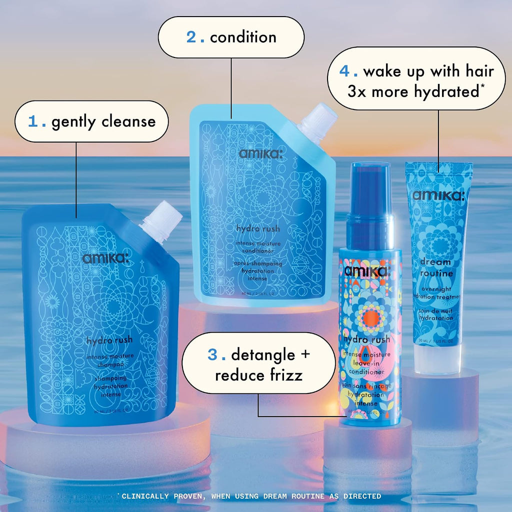 Set de prueba de rutina capilar Hydro Dream de amika