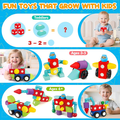 Hodurgyi 35 Piezas Bloques de Espuma Magnéticos para Niños, Bloques...