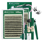 KEYYOU Flora - Kit de racimos de pestañas Flaunt D, pestañas natura...