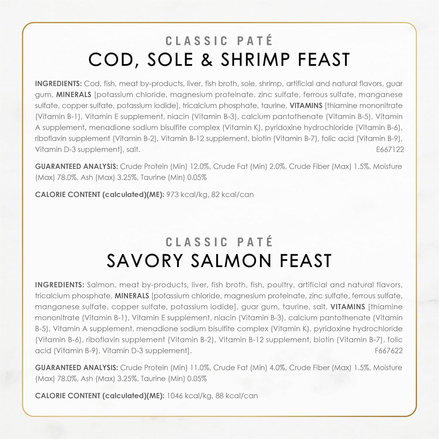 Purina Fancy Feast - Colección de paté clásico de mariscos sin gran...