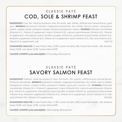 Purina Fancy Feast - Colección de paté clásico de mariscos sin gran...