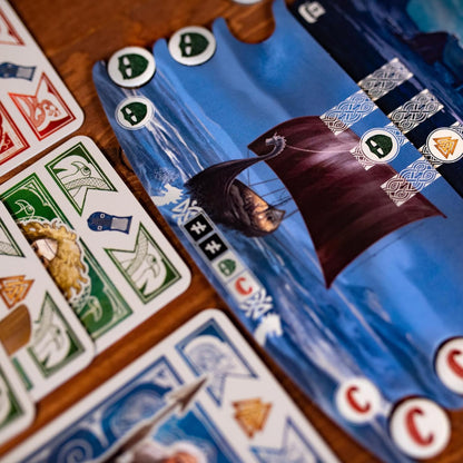 Knarr Board Game - Form the Greatest Band of Vikings! Thrilling Exploration and Strategy Game, Fun Family Game for Kids & Adults, Ages 10+, 2-4 Players, 30 Min Playtime, Made by Pandasaurus Games