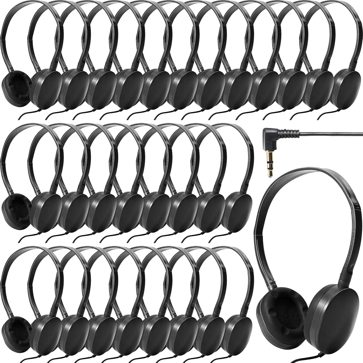 Flutesan Paquete de 30 auriculares con cable, auriculares ajustable...