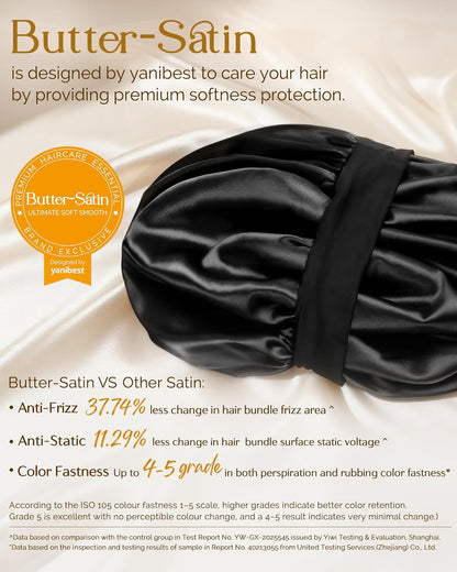 YANIBEST Gorro de seda para hombres y mujeres, gorro de satén de do...