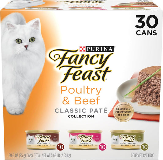 Fancy Feast Poultry and Beef Feast Classic Pate Collection - Paquet...