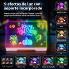 Tablero de Notas LED Doodle Glow Recargable de 16 Pulgadas, 7 Modos...
