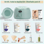 Kit de depilación Lifestance para mujeres y hombres - Calentador di...