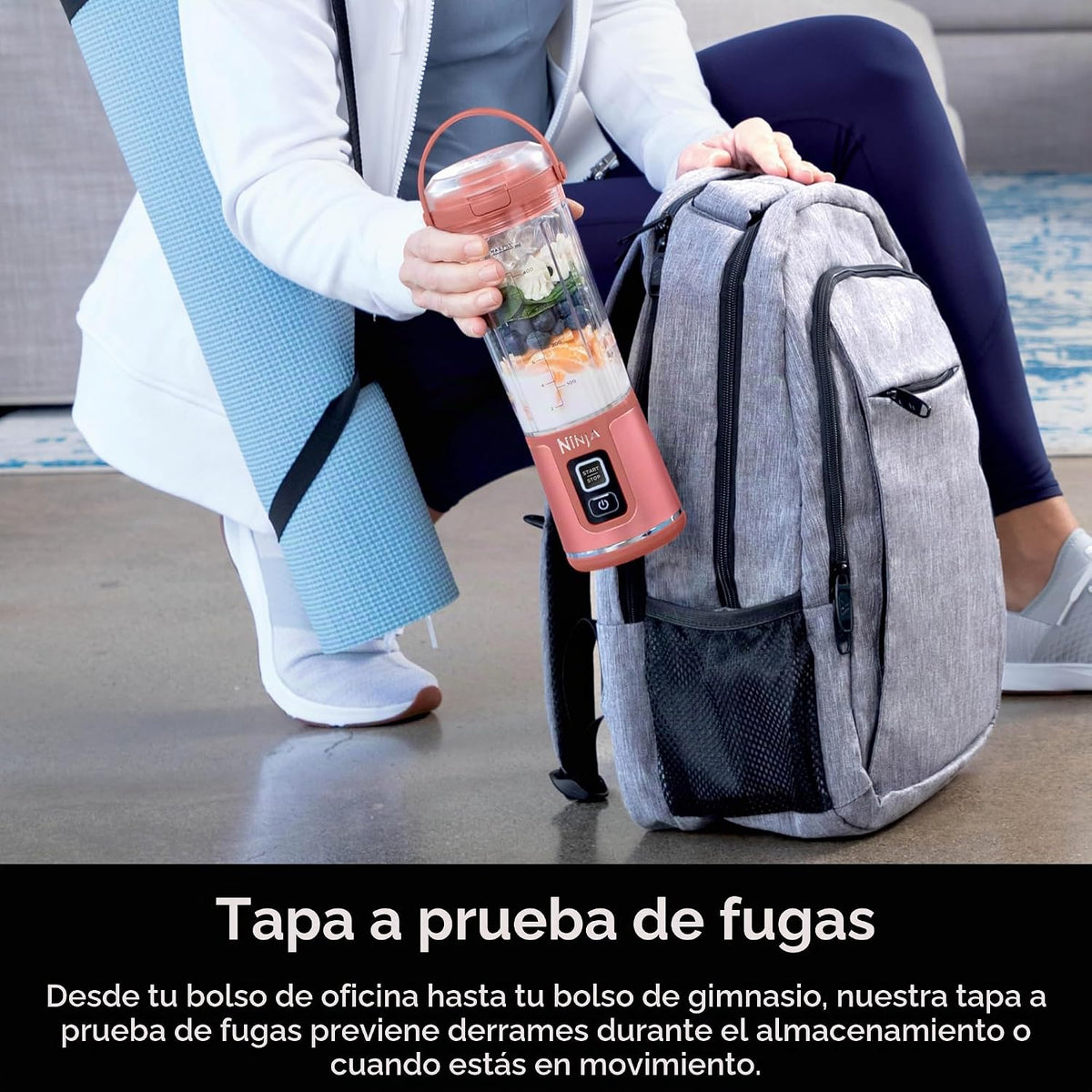 Ninja Blast Batidora portátil, inalámbrica, recipiente de 18 onzas,...