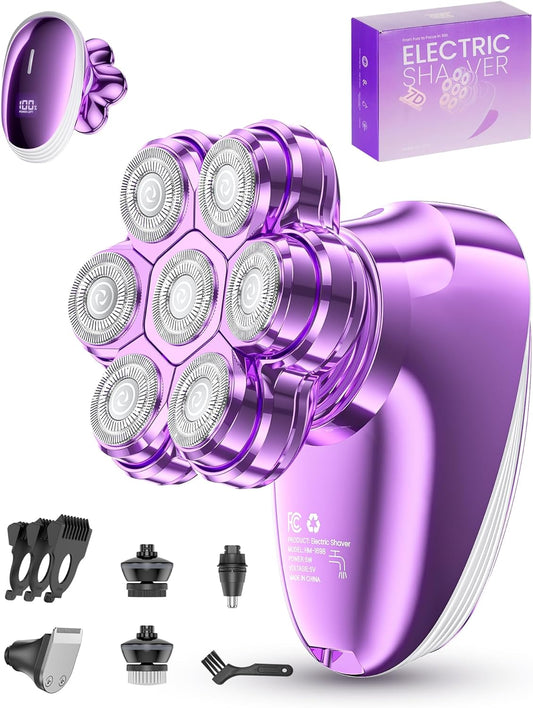 Maquinillas de afeitar eléctricas 5 en 1 para mujer, cabeza magnéti...