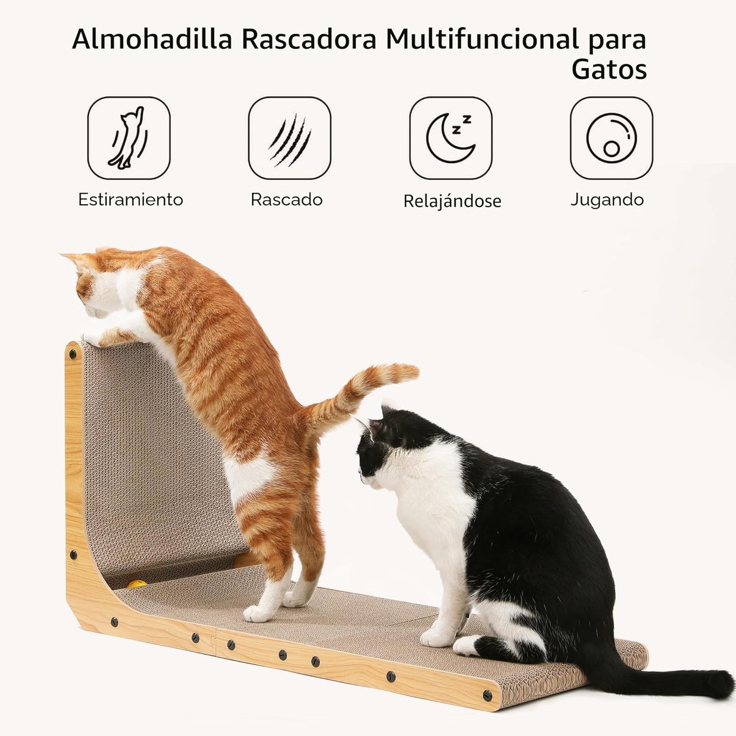 FUKUMARU Rascador para gatos, almohadilla para rascar gatos de form...