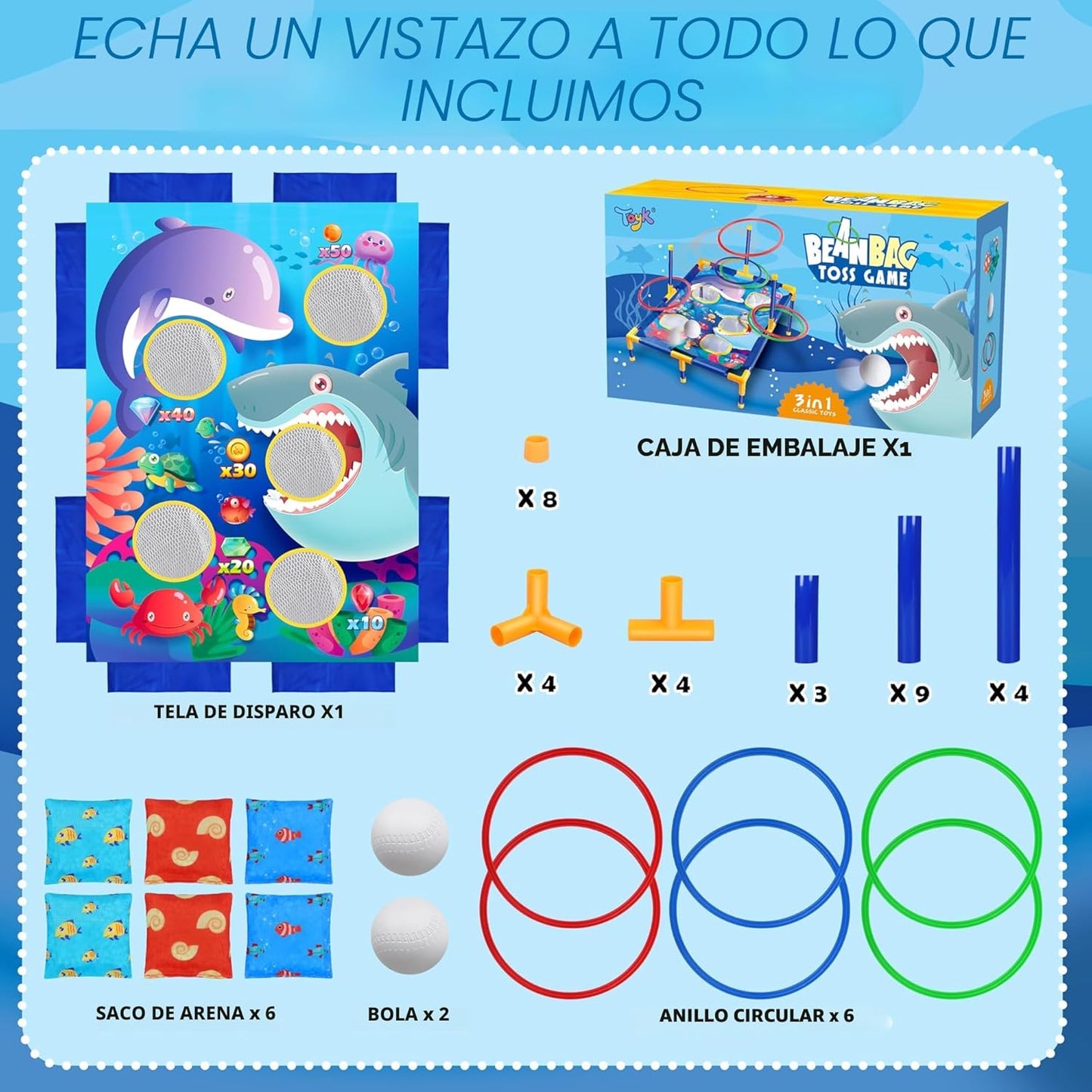Juego de lanzamiento de bolsas de frijoles de animales, juego de la...