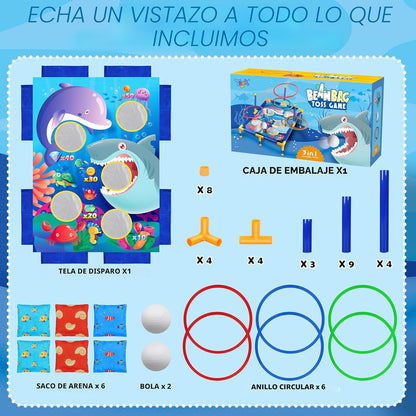 Juego de lanzamiento de bolsas de frijoles de animales, juego de la...