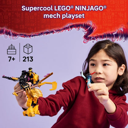 LEGO NINJAGO Arin's Spinjitzu Battle Mech - Juego de construcción Ninja para niños a partir de 7 años - con minifiguras Arin, Baby Ryu y villano - Idea de regalo para niños, niñas y fanáticos del