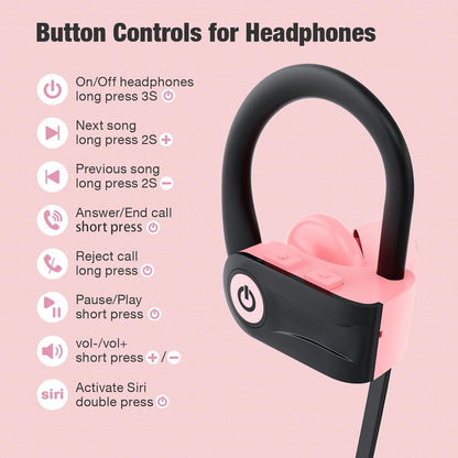 Auriculares Bluetooth Boean, auriculares inalámbricos con 16 horas...
