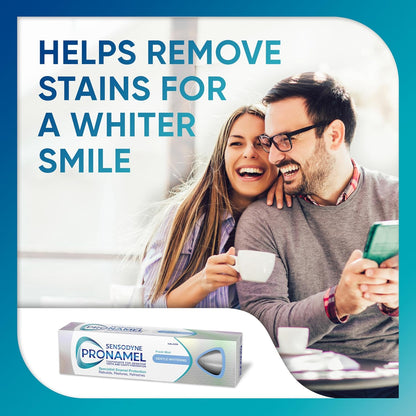 Sensodyne Pronamel Pasta dental blanqueadora suave de esmalte para dientes sensibles, para endurecer y fortalecer el esmalte, exclusiva de Amazon, menta fresca - 4 onzas (paquete de 4)